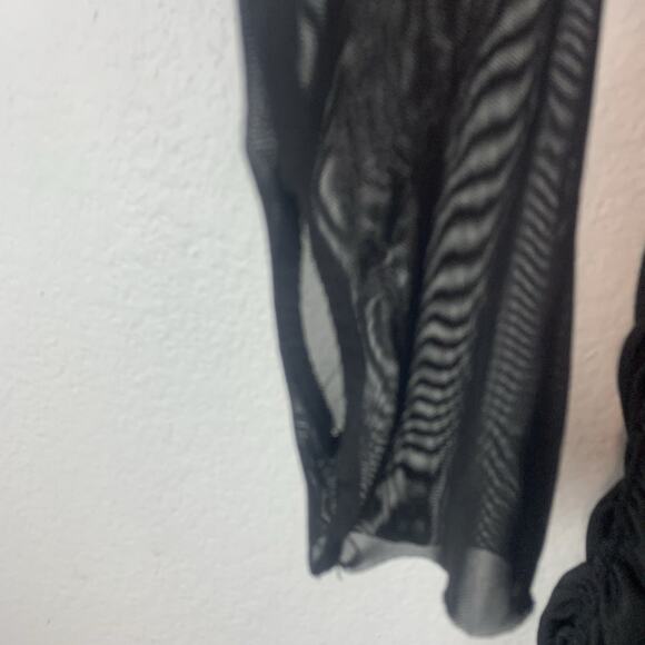 AFRM X Nordstrom Dress  Large Ruched Mesh Sheer Party Sexy Date Night Club - Picture 4 of 7